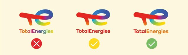 Accessibilite web démonstration logo total energie qui utilise les mauvaise couleur par Pic Digital agence web et esn